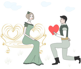 men and women in love colour