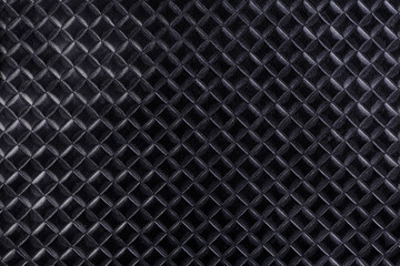 Leather with imprinted geometrical drawing