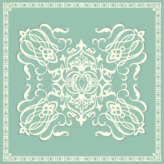 motif with swirling decorative elements, vintage pattern