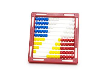 Abacus on Isolated White Background