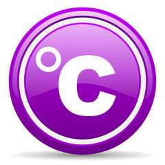 celsius violet glossy icon on white background