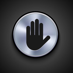 Obraz premium vector metal icon on gray background. Eps10