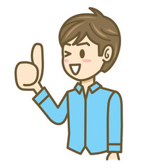 男性　イラスト　上半身　good