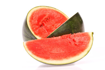 testy watermelon on white background