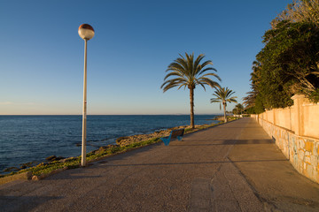 Fototapeta na wymiar Mediterranean Beach Promenade