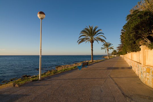 Mediterranean beach promenade