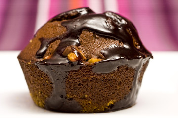 Mufinek czekoladowe ciastko z polewą