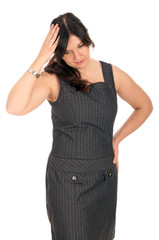 Business woman has headache