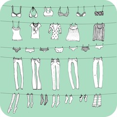 Vector Collection Of Fashionable Elegant Dresses For Girl