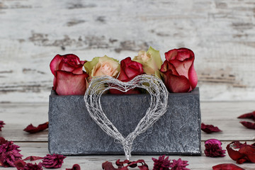 Rosenbouquet mit Herz