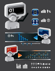info graphic finance and business vector with icons