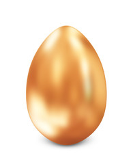 Golden Egg isolated on white background