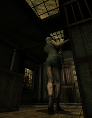 schleichender Zombie von hinten