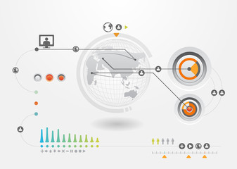 Fototapeta premium infographics set and Information Graphics vector