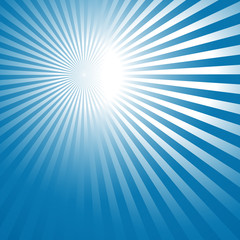 abstract background with blue sun rays