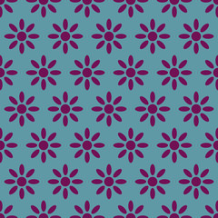 Vector set of four seamless pattern with floral decoration