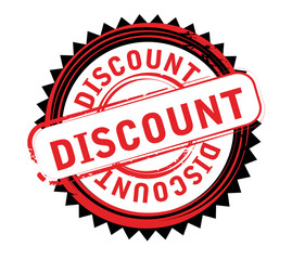 Abstract red stamp with word discount