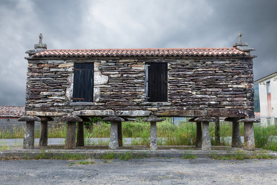 Galician horreo (granary) Province of La Coru&ntilde;a, Spain