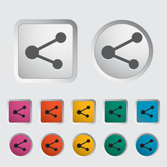 Share single icon. Vector illustration.