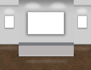 Empty gallery room