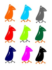 Naklejka premium colorful birds