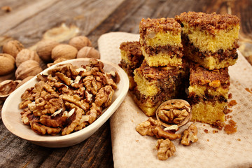 Cookies on wooden board