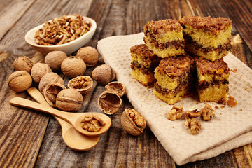 Cookies on wooden board