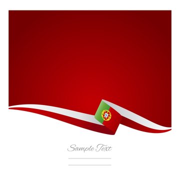 Portuguese flag red background vector