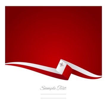 Maltese flag red background vector