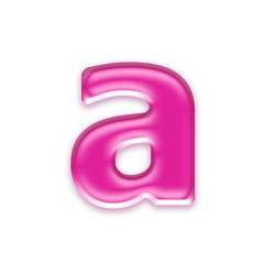 girly font A - Lowercase 3d letter