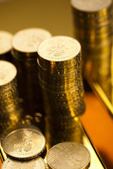 Gold bars background