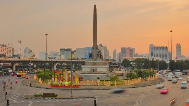 Victory Monument  one of the central transport hubs in Bangkok