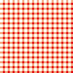 Seamless retro white-red square tablecloth
