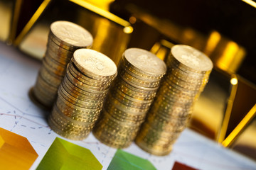 Gold bars background