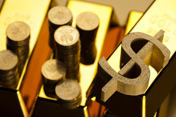 Gold bars background