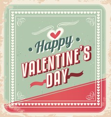 Retro Valentines Day Card vector