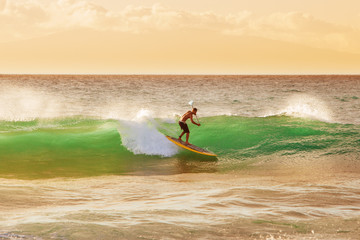 Fototapeta na wymiar Sunset Surfer