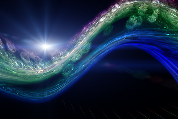 futuristic wave background design with lights