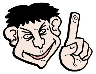 Hand finger face expression