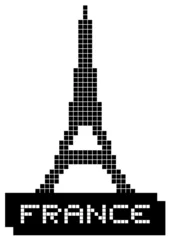 Cercles muraux Pixels Voyage en France