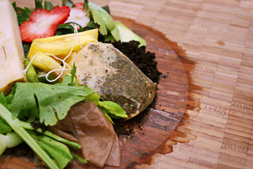 Kitchen waste used to make compost