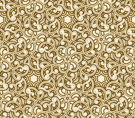 Abstract gold seamless pattern