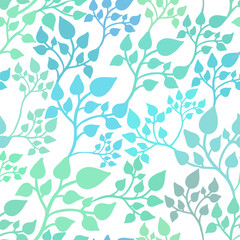 Seamless casual pattern with leaves