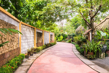Walk way in botanic garden, Thailand