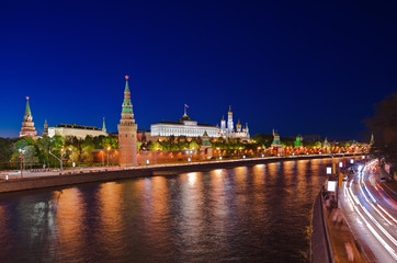 Fototapeta na wymiar Kreml w Moskwie w nocy