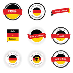 Made in Germany labels, badges and stickers