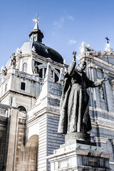 Fototapeta premium Beautiful architecture- Cathedral Almudena, Madrid, Spain