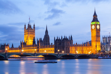 Fototapeta na wymiar Big Ben i Westminster Bridge London