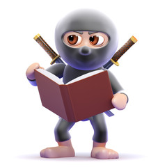 Ninja reads about technique © Steve Young