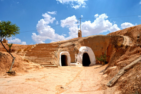 Troglodyte house in the village of Matmata - Tunisia, Africa